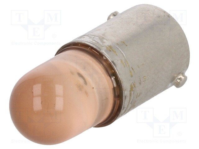 LED lamp; orange; BA9S; 220VDC