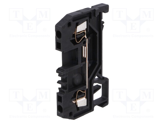 Splice terminal: rail; 0.08÷1.5mm2; ways: 1; terminals: 2; black