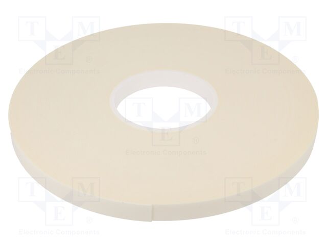Tape: fixing; W: 15mm; L: 33m; Thk: 1mm; two-sided adhesive; white