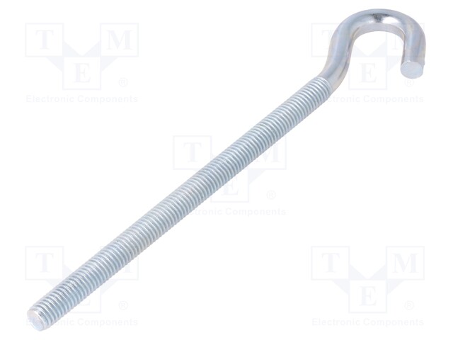 Hook; angular; steel; zinc; Thread len: 120mm; Overall len: 160mm