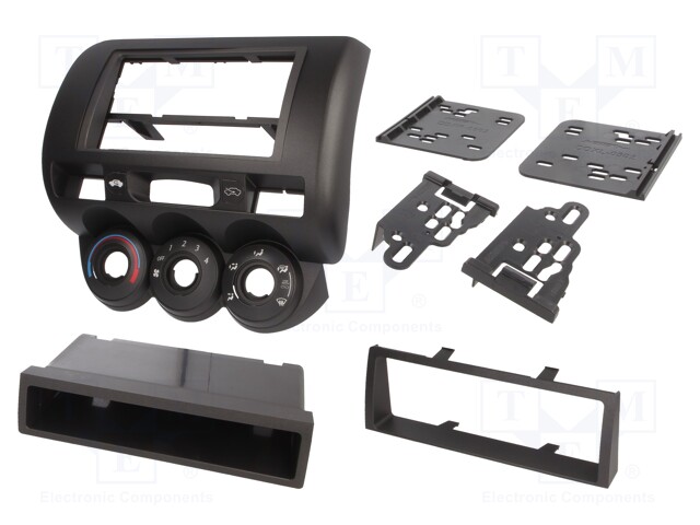 Radio mounting frame; Honda; 2 DIN; black