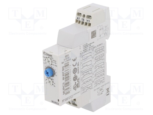 Timer; 0,1s÷100h; SPDT; 12÷240VAC; 12÷240VDC; DIN; -20÷60°C; IP20