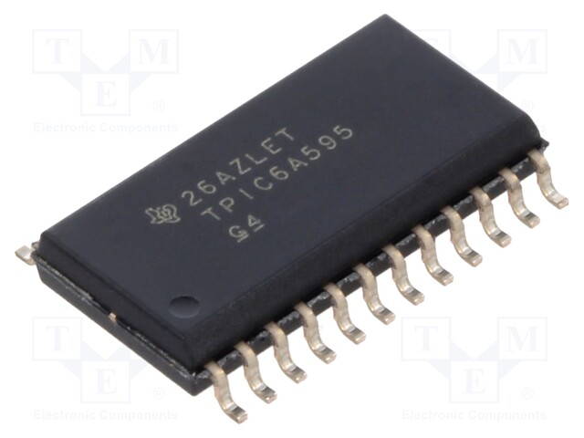 IC: peripheral circuit; 8bit,shift register; SMD; SO24-W; OUT: 8