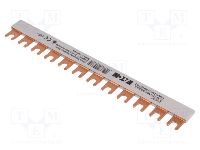 Busbar; 10mm2; Poles: 1; Urated: 240/415V; Usurge rated: 4kV; fork