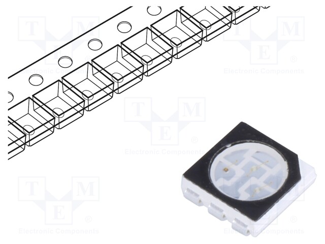 LED; SMD; 5050,PLCC6; RGB; 5.5x5x1.5mm; 120°; 20mA