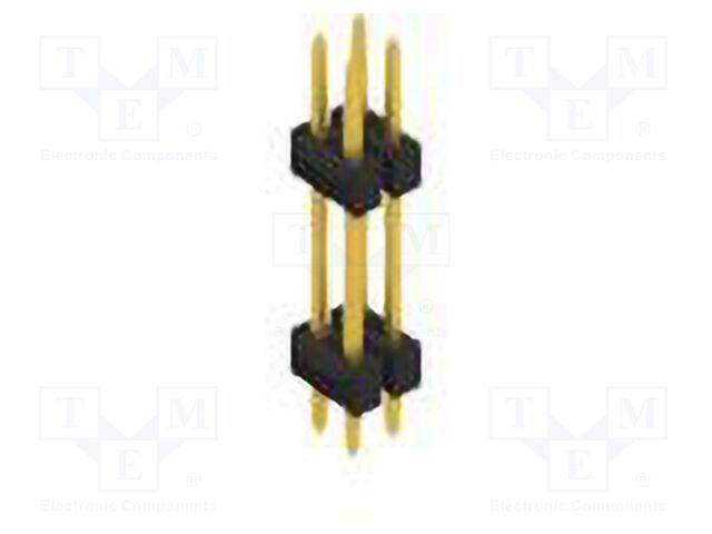 Connector: pin strips; pin header; male; PIN: 4; 2.54mm; THT; 2x2