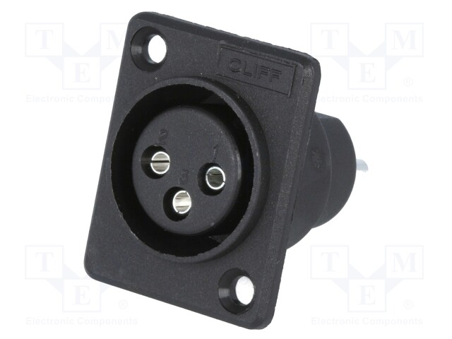 Socket; XLR; female; PIN: 3; for panel mounting,screw; soldering