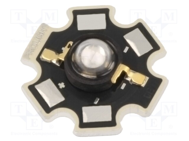 Power LED; STAR; green; Pmax: 3W; 515-535nm; 168.4÷192lm; 130°; 3.8V