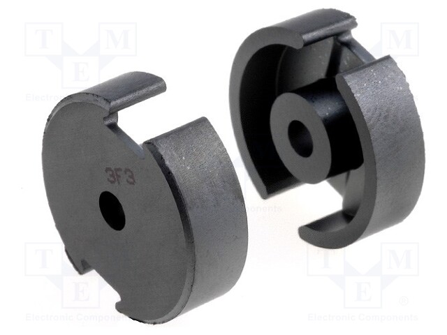 Core: ferrite; P; Mat: 3F3; 2850nH; 6g; 1120mm3; 43.3mm2; A: 13.4mm