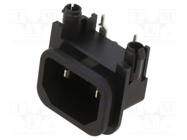 Connector: AC supply; socket; male; 10A; 250VAC; IEC 60320; C14 (E)