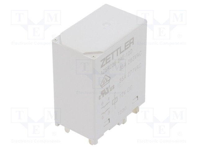 Relay: electromagnetic; DPST; Ucoil: 12VDC; 35A; Series: AZSR235