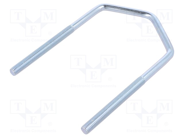 U-bolt; D; steel; zinc; Thread len: 63mm; Int.width: 77mm; H: 136mm