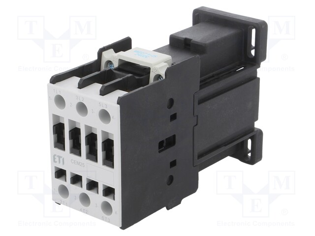 Contactor: 3-pole; NO x3; 24VDC; 25A; DIN,on panel; CEM; -25÷55°C