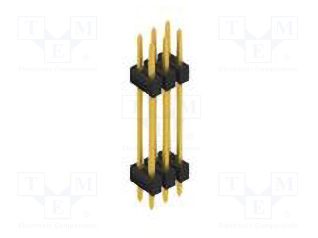 Connector: pin strips; pin header; male; PIN: 6; 2.54mm; THT; 2x3