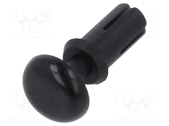 Rivet; polyamide; Rivet diam: 3.5mm; L.rivet: 7.1mm; Colour: black