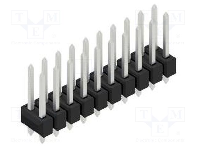 Connector: pin strips; pin header; male; PIN: 20; 2.54mm; THT; 2x10