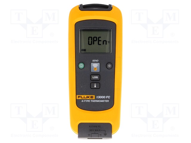 Temperature meter; LCD 3,5 digit; -200÷1372°C; IP42; 165x64x36mm