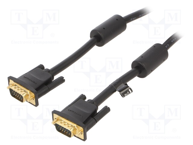 Cable; D-Sub 15pin HD plug,both sides; Len: 25m; black; Core: Cu