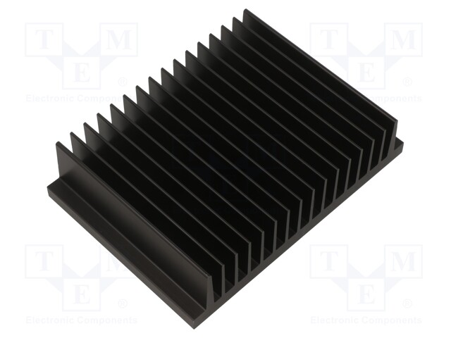 Heatsink: extruded; black; L: 1000mm; W: 141.05mm; H: 33.3mm; 1K/W