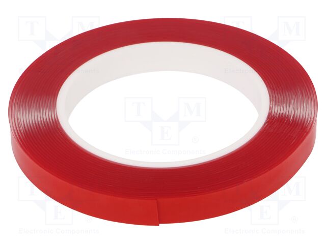 Tape: fixing; W: 12mm; L: 5.5m; Thk: 1mm; two-sided adhesive; acrylic