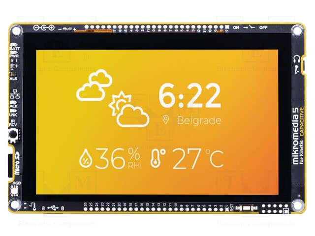 Display: TFT; 5"; 800x480; Illumin: LED; Controller: SSD1963