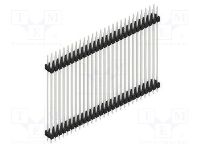 Connector: pin strips; pin header; male; PIN: 54; 2.54mm; THT; 2x27