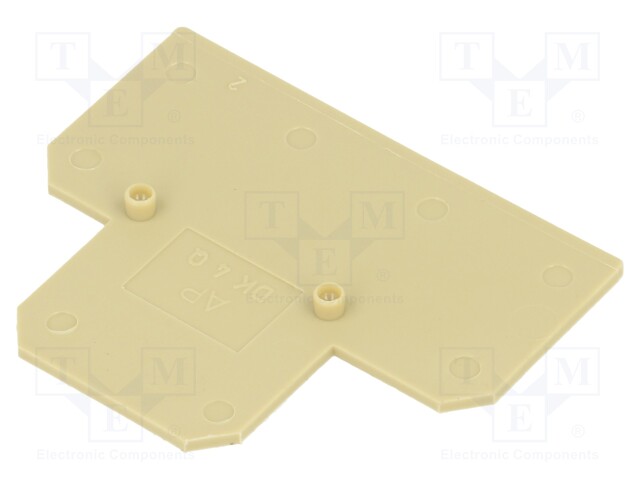 End plate; beige; Width: 1.5mm