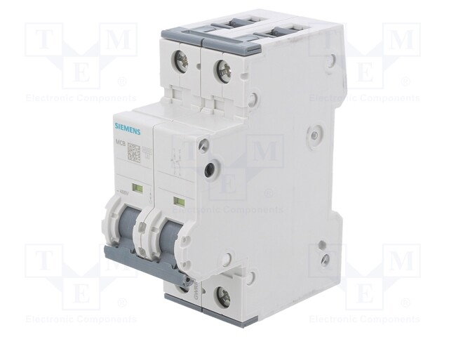 Circuit Breaker, MCB, 5SY6, 2P, 6 kA, 400 V, 6 A