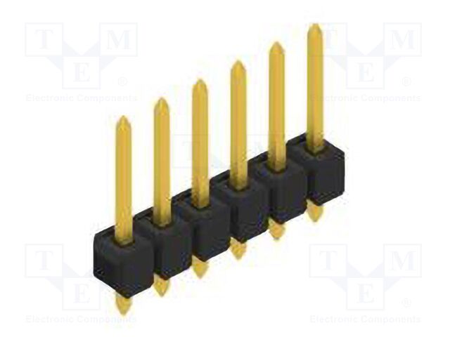 Connector: pin strips; pin header; male; PIN: 6; 2.54mm; THT; 1x6