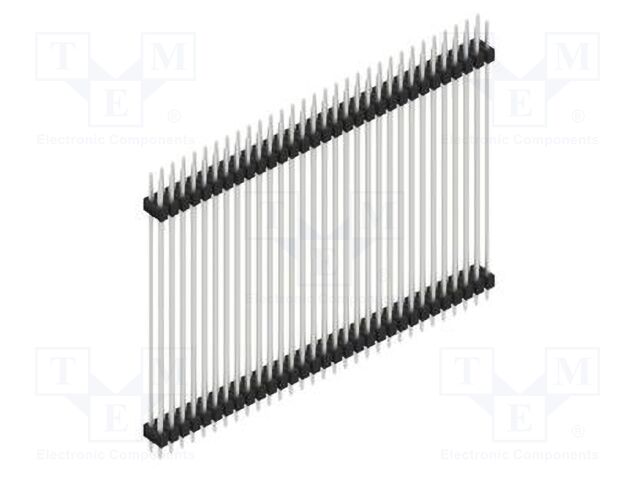 Connector: pin strips; pin header; male; PIN: 62; 2.54mm; THT; 2x31