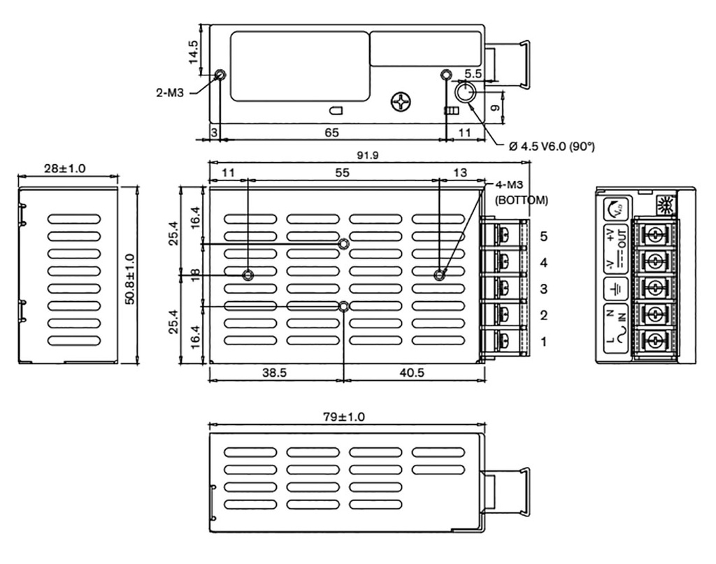 Power supply: switched-mode; modular; 27W; 30VDC; 0.9A; OUT: 1; 180g