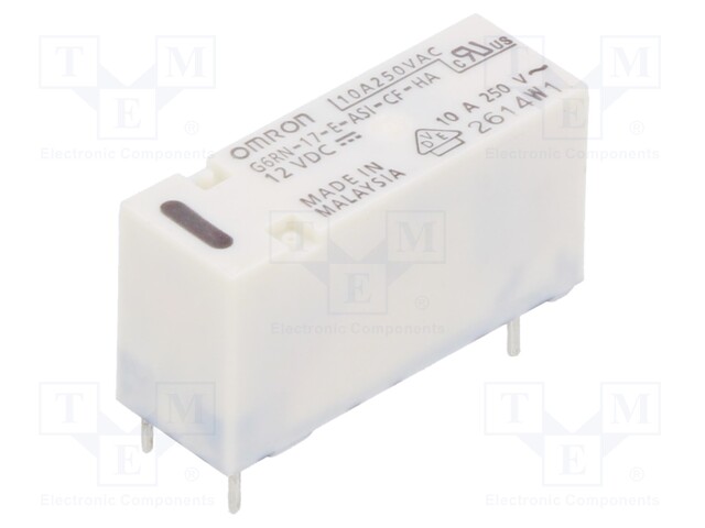 Relay: electromagnetic; SPDT; Ucoil: 12VDC; Icontacts max: 8A; PCB