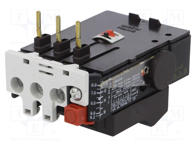 Thermal relay; Leads: screw terminals; 6÷9.2A; -5÷40°C