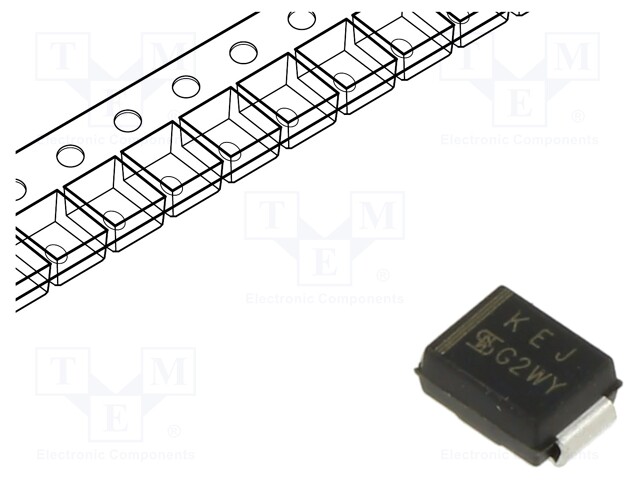 Diode: TVS; 600W; 6.8V; 60A; unidirectional; ±5%; SMB; reel,tape