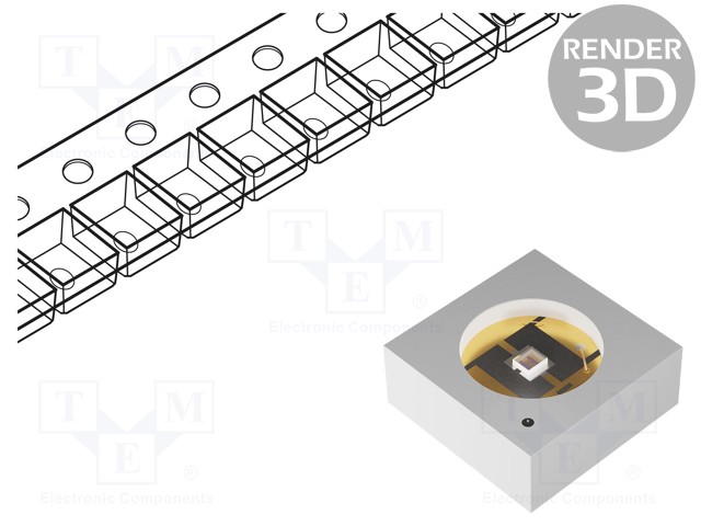 Power LED; EMITER; ultraviolet; Pmax: 1W; λd: 265-285nm; 120°; 5÷15V
