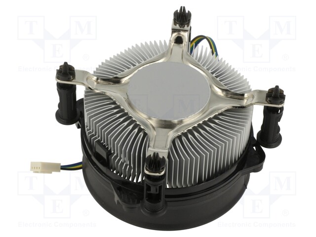 Heatsink: extruded; 12VDC; aluminium; 91.1m3/h; H: 59.2mm; W: 95mm