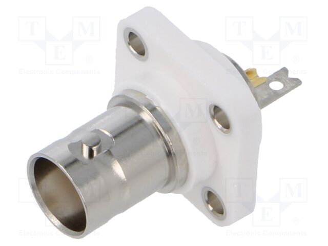 Socket; BNC; female; straight; 50Ω; soldering; for panel mounting