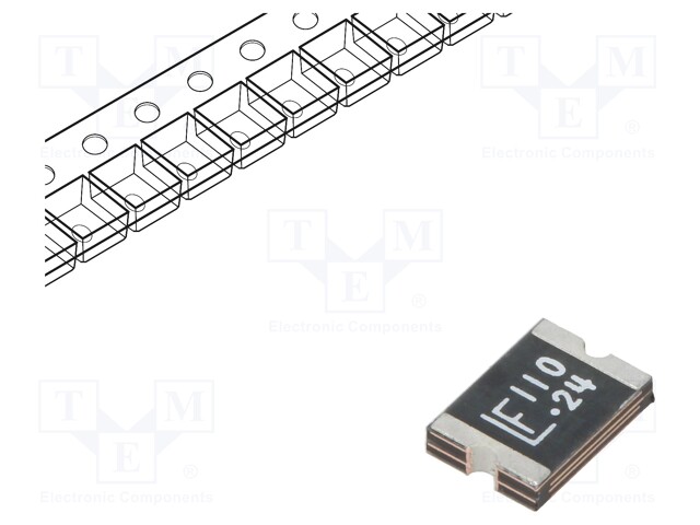 Fuse: PTC polymer; 1.1A; 24VDC; SMD; 1812L