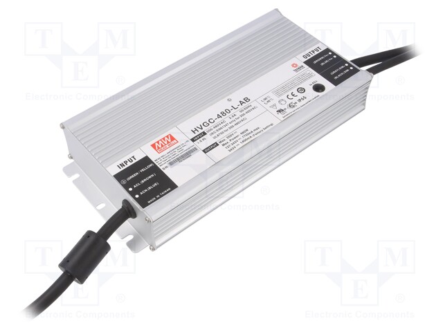Power supply: switched-mode; LED; 480W; 137÷343VDC; 700÷1750mA