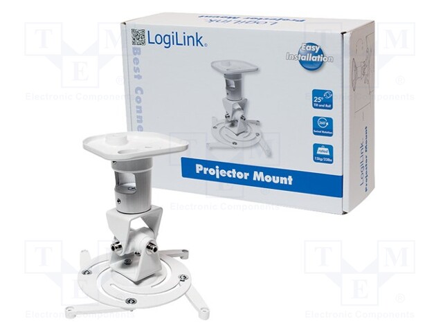 Projector mount; 15kg; white; 180÷310mm