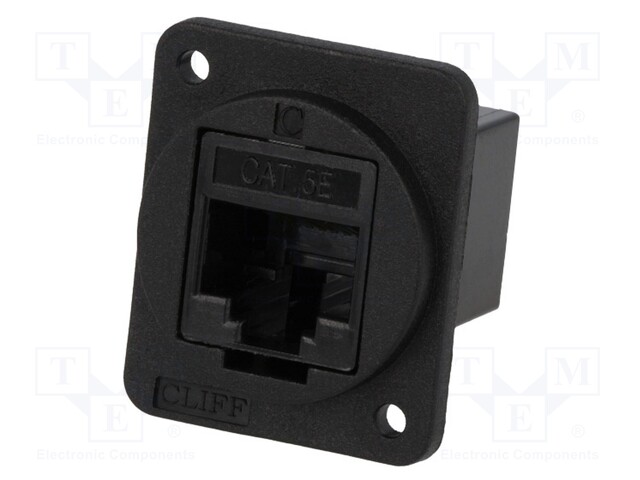 Coupler; FT; Cat: 5e; Layout: 8p8c; RJ45 socket,both sides; 19x24mm