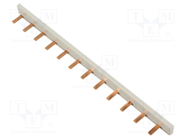 Busbar; 10mm2; Poles: 1; 63A; No.of mod: 12; 214mm