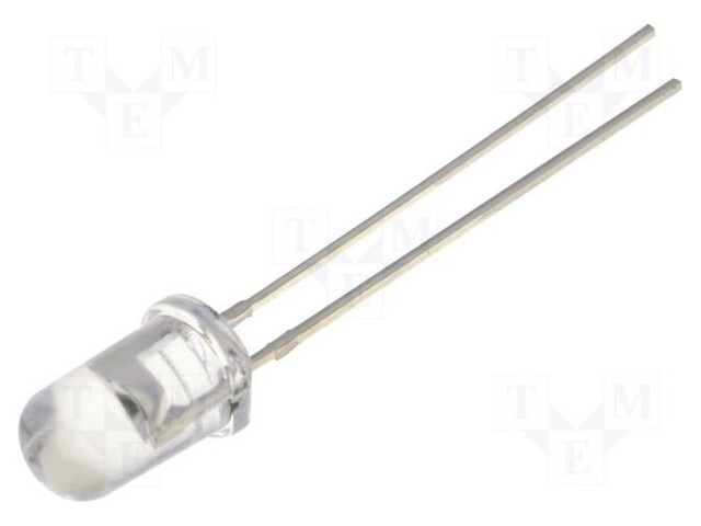 LED; 5mm; yellow; 1300÷1700mcd; 35°; Front: convex