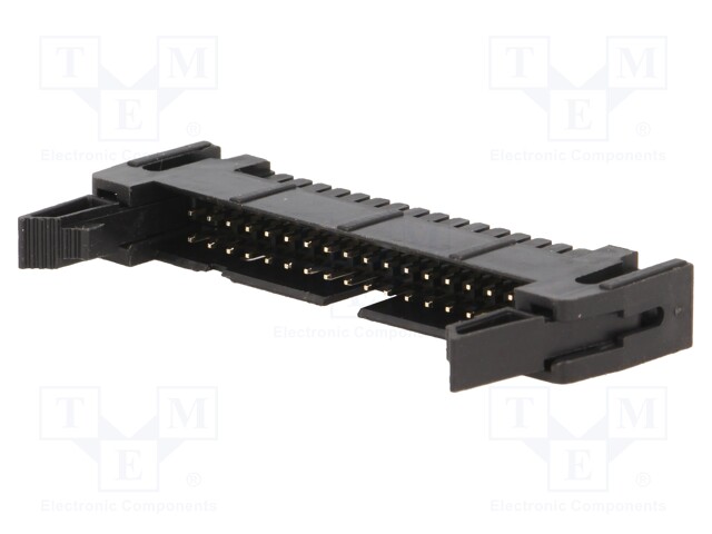 Socket; IDC; male; PIN: 34; straight; with ejector; THT; gold-plated