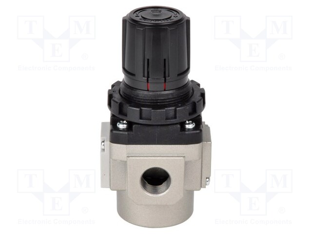 Compressed air regulator; G 3/8"; inside; 1600l/min; aluminium