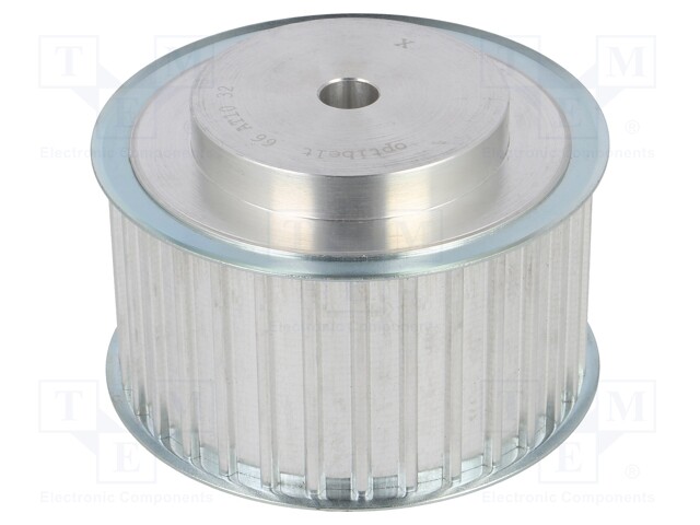 Belt pulley; AT10; W: 50mm; whell width: 66mm; Ø: 100mm; aluminium