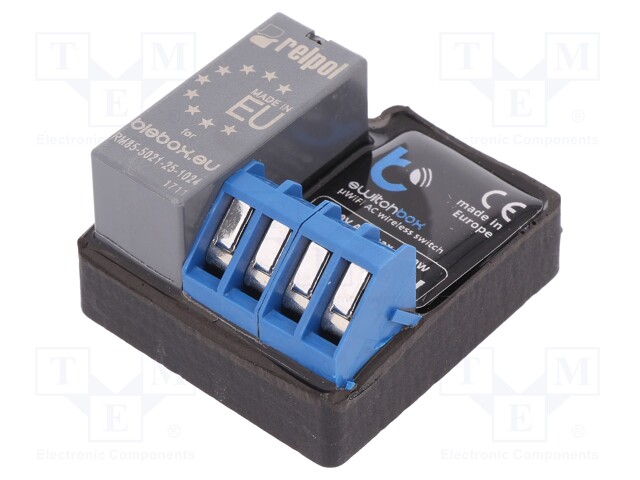 Wireless cutout power switch; IP20; 230VAC; 39x47x23mm; 2.4GHz