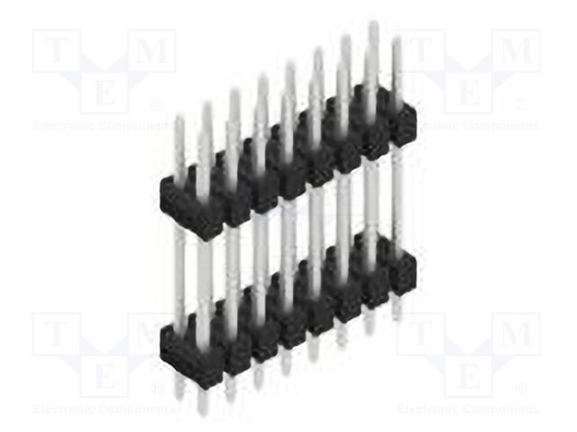 Connector: pin strips; pin header; male; PIN: 16; 2.54mm; THT; 2x8