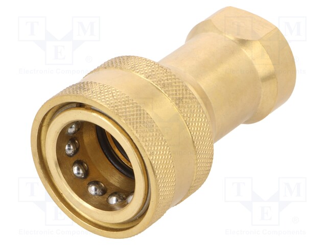 Quick connection coupling; double-sided; 185bar; Seal: NBR