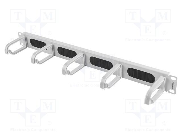 Cable organizer; 1U; grey; Standard: 19"